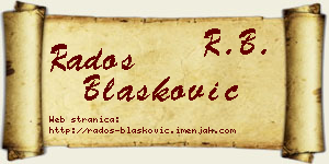 Radoš Blašković vizit kartica